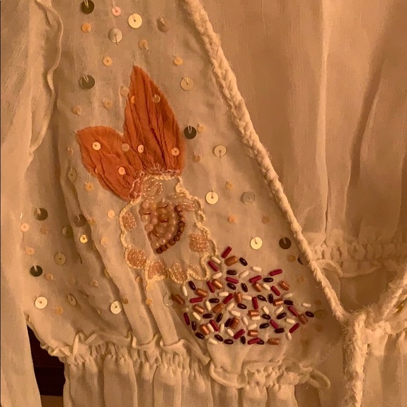 Chilli Couture white, sheer and sequin blouse - Picture 3 of 6